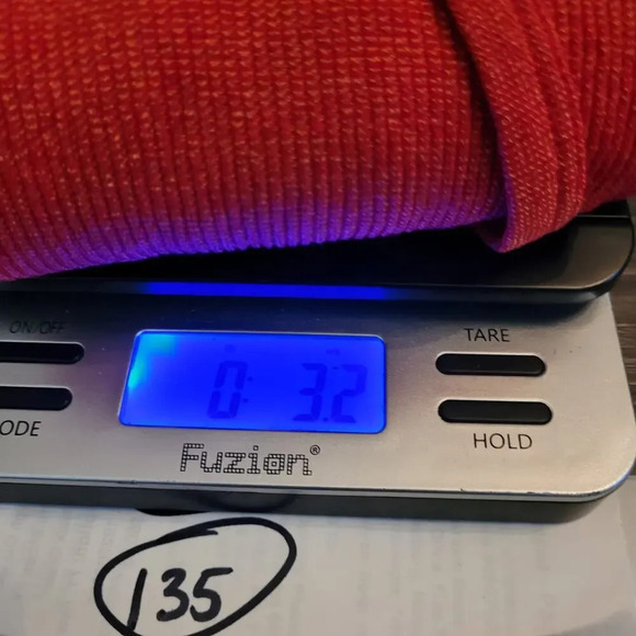 Michael Stars Womens Blouse Red Knit Short Sleeves V-Neck Stretch Shimmer - Picture 7 of 7